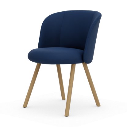 Mikado Stuhl, Eiche natur, Plano, Blau / coconut, Filzgleiter für harte Böden