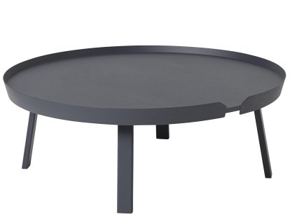 Around Couchtisch, XL (H 36 x Ø 95 cm), Esche anthrazit
