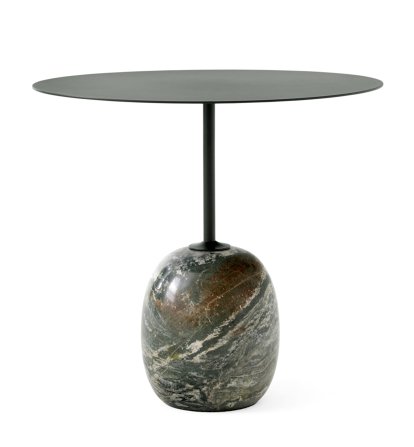 Lato Beistelltisch, Oval (L 50 x B 40 cm), Deep Green / Verde Alpi Marmor