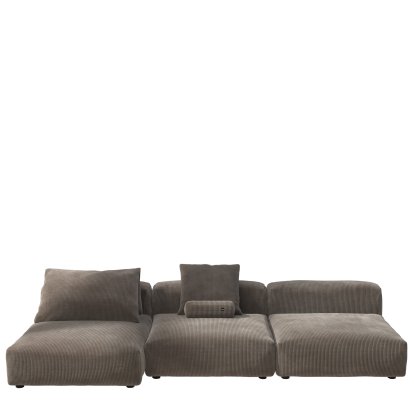 Vetsak Sofa Set 4, Cord velours - Mocha, Mit Kissen