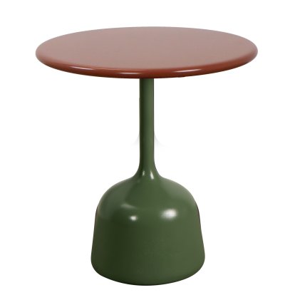 Glaze Beistelltisch, Aluminium - Desert red, Olive green