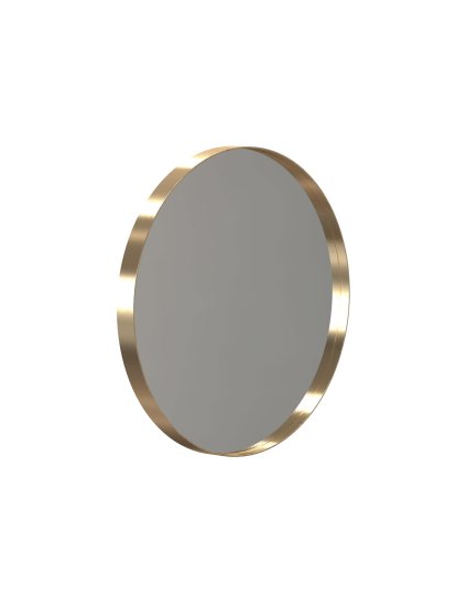 Unu Spiegel rund, ø 40 cm, Gold gebürstet