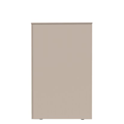 Aventa Sideboard mit Türen, 60 cm, 4 Höhenraster, Melamin kaschmirgrau, Kunststoffgleiter