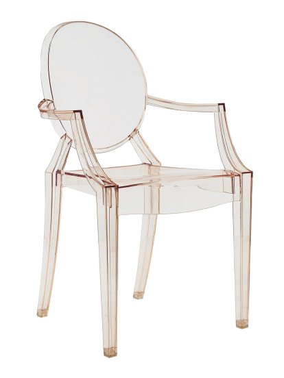 Louis Ghost Stuhl 4er Aktionsset, Transparent-orange