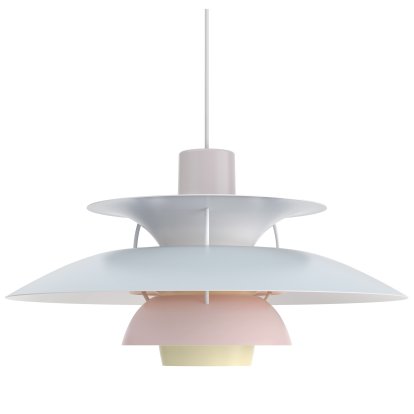 PH 5 Pendelleuchte, Pastell austerngrau blau rosa