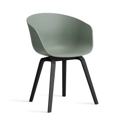 About A Chair AAC 22 Armlehnstuhl, Fall green 2.0, Eiche schwarz lackiert