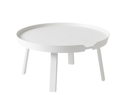 Around Couchtisch, Groß (H 36 x Ø 72 cm), Esche weiß