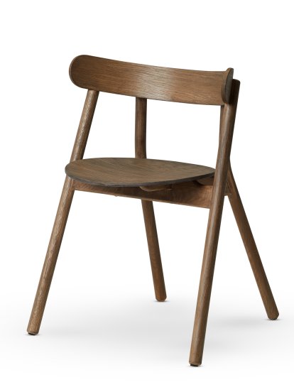 Oaki Esszimmerstuhl, Eiche geräuchert, Ohne Sitzkissen