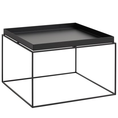 Tray Beistelltisch, H 35/39 x B 60 x T 60 cm, Black