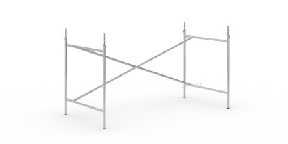 Eiermann 2 Tischgestell , Silber, senkrecht, versetzt, 135 x 66 cm, Mit Verlängerung (Höhe 72-85 cm)