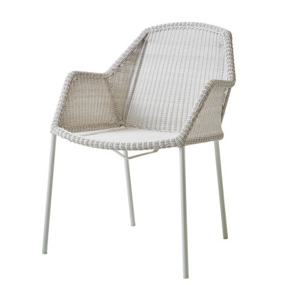 Breeze Stuhl, White grey, Ohne Sitzkissen, Ohne Bezug