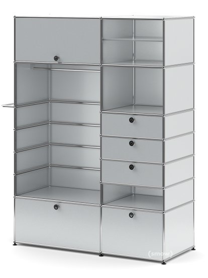 USM Haller Garderobenschrank Typ 2, USM mattsilber