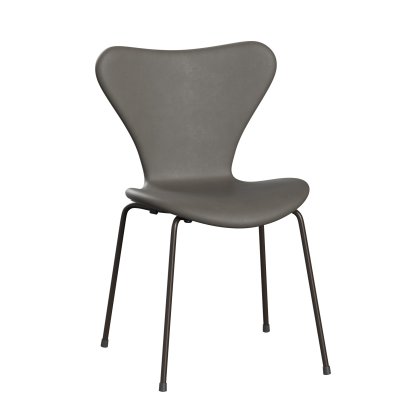 Serie 7 Stuhl 3107 mit Vollpolsterung, Lava, Brown bronze