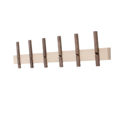 Reces Garderobe, Medium, 78 cm, Eiche natur & dunkel gebeizt