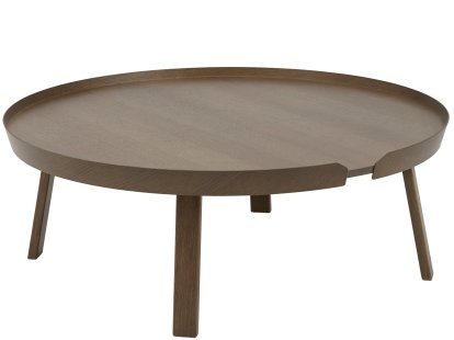 Around Couchtisch, XL (H 36 x Ø 95 cm), Esche dunkelbraun gebeizt