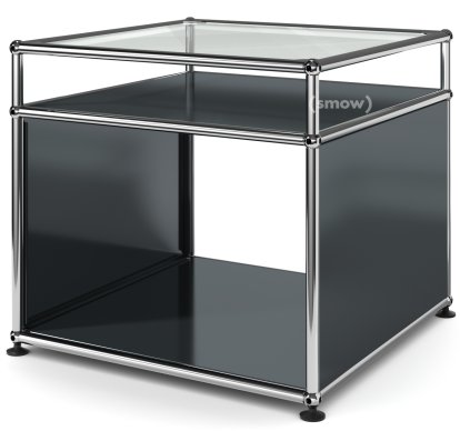 USM Haller Beistelltisch mit Aufsatz, Anthrazitgrau RAL 7016