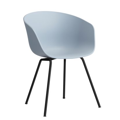 About A Chair AAC 26 Armlehnstuhl, Slate blue 2.0, Stahl pulverbeschichtet schwarz