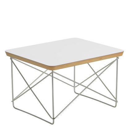 Occasional Table LTR Beistelltisch, HPL, weiß, Edelstahl