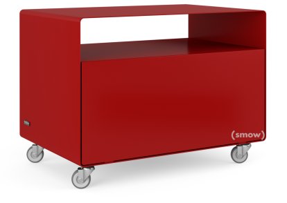 Rollwagen R 107, Einfarbig, Rubinrot (RAL 3003), Industrierollen