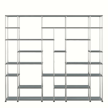 USM Haller Wohnzimmer Regal XXL, Mittelgrau RAL 7005