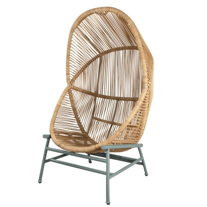 Hive Sessel, Weave small - Natural, Dusty green