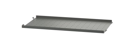 String System Metallboden, 58 x 30 cm, Kante niedrig, Dunkelgrau