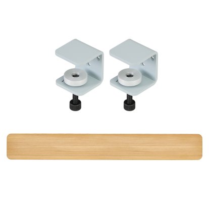 Tiptoe Wandregal Eiche massiv, Wandregal 150 cm, Blassblau