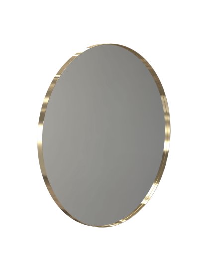 Unu Spiegel rund, ø 80 cm, Gold gebürstet