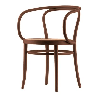 209 / 210 Stuhl, Buche gebeizt nussbaumfarbig, Sitz Rohrgeflecht, natur (209)