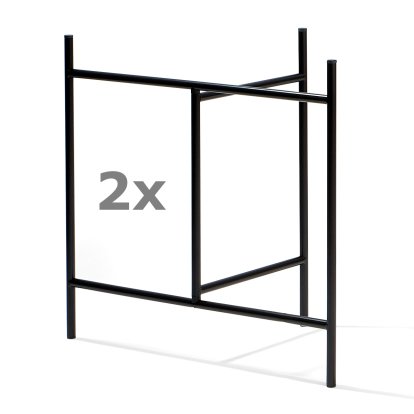 Eiermann 3 Tischbock (2er Set), 58 cm, 78 cm, Schwarz
