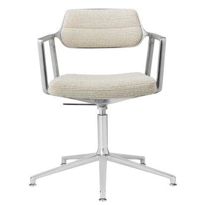 Swivel 453+ Drehstuhl, Poliert, Standfuß, Viskose-Woll-Mix Wavy