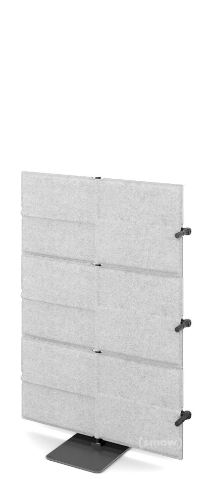 USM Privacy Panels Akustikwand Anbauelement, Mit Eckverbinder (für 90° Winkel), 1,09 m (3 Elemente), Hellgrau