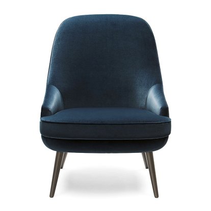 375 Sessel, Hoher Rücken, Stoff Harald dark jade
