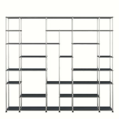 USM Haller Wohnzimmer Regal XXL, Anthrazitgrau RAL 7016