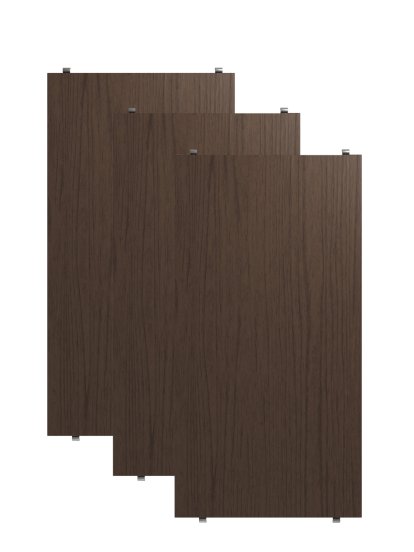 String System Regalböden (3er Pack), 58 x 30 cm, Eichenfurnier dunkel