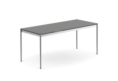 USM Haller Tisch, 175 x 75 cm, Kunstharz, Mittelgrau hell