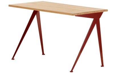 Compas Direction Schreibtisch, Eiche natur massiv, geölt, Japanese red