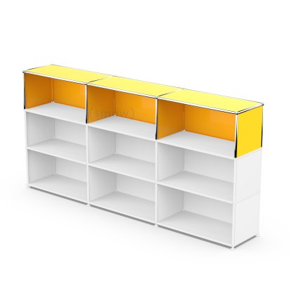 USM Haller Anbaupaket Vertikal 3, Goldgelb RAL 1004, 35 cm