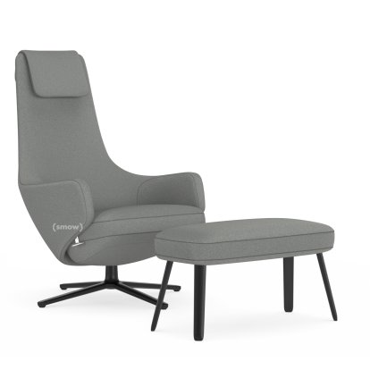 Repos, Sessel Repos & Panchina, Stoff Cosy 2 Kieselgrau, 40 cm, Basic dark