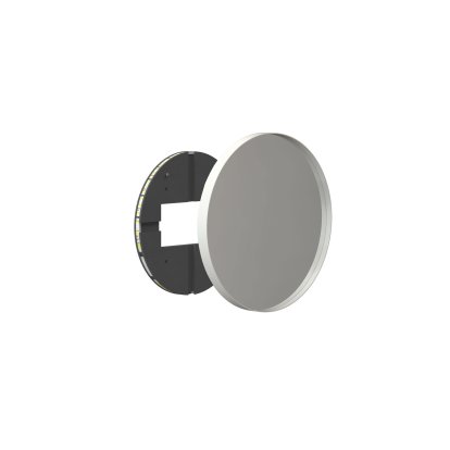 Unu Spiegel mit LED Beleuchtung rund (Set), ø 40 cm, Weiß matt