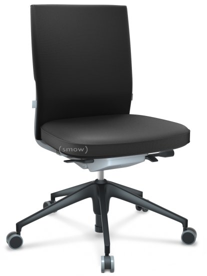 ID Soft, FlowMotion-ohne Vorwärtsneigung, ohne Sitztiefenverstellung, Ohne Armlehnen, 5-Stern Untergestell, Kunststoff basic dark, Soft grey, Sitz und Rücken Plano, Dunkelgrau, Weich für harte Böden