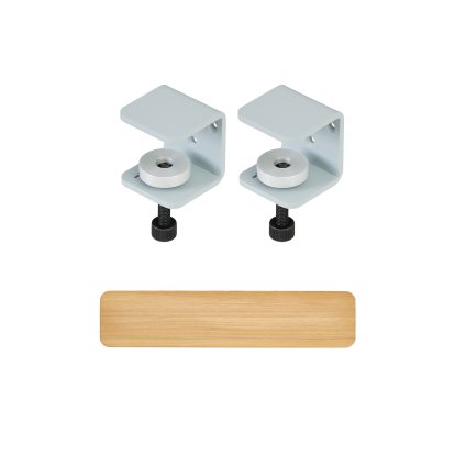 Tiptoe Wandregal Eiche massiv, Wandregal 90 cm, Blassblau