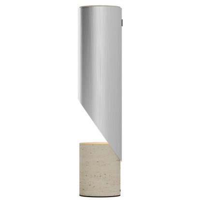 L10 TWN Akkuleuchte, Travertin creme / Aluminium