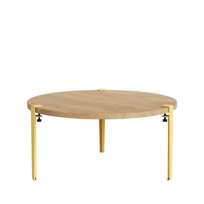 Tiptoe Couchtisch Brooklyn, Eichenfurnier, Brioche gelb