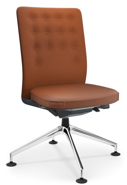 ID Trim Conference, Mit Lumbalstütze, Ohne Armlehnen, Basic dark, Sitz und Rücken Plano, cognac